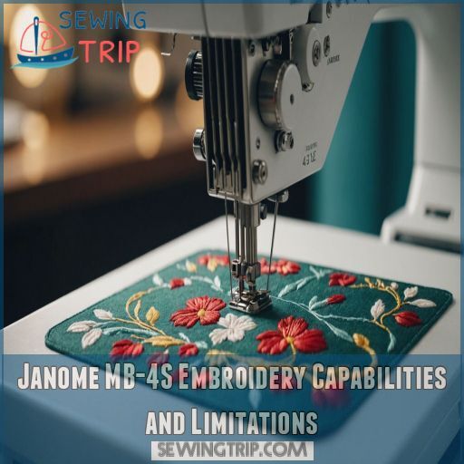 Janome MB-4S Embroidery Capabilities and Limitations Janome MB-4S Embroidery Capabilities and Limitations