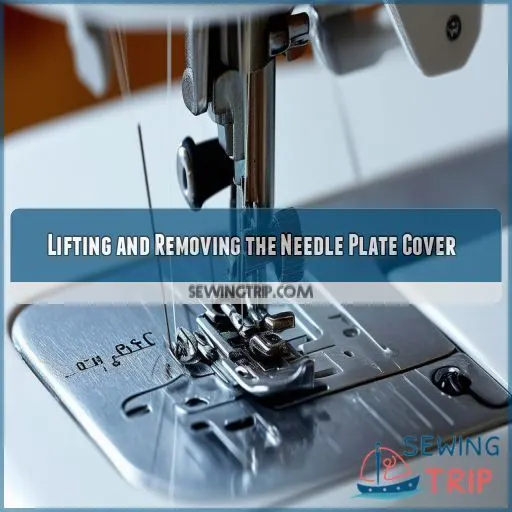 Lifting and Removing the Needle Plate Cover