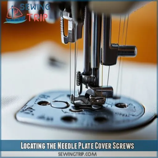 Locating the Needle Plate Cover Screws