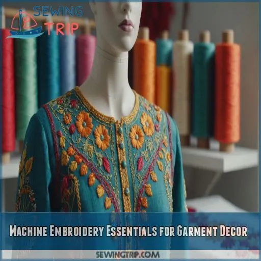 Machine Embroidery Essentials for Garment Decor