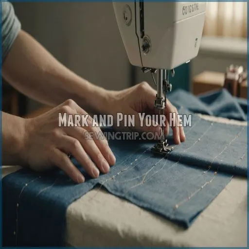 Mark and Pin Your Hem