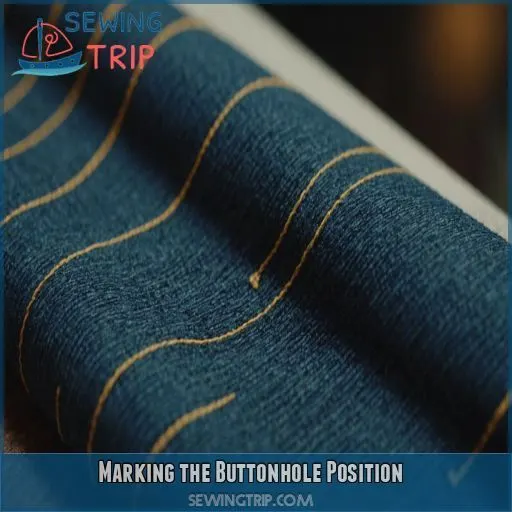 Marking the Buttonhole Position