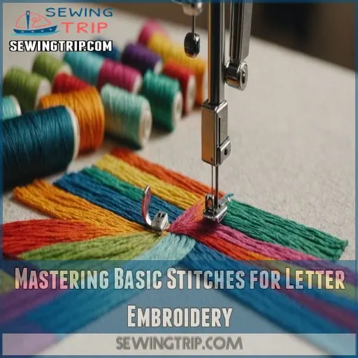 Mastering Basic Stitches for Letter Embroidery