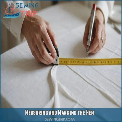 Measuring and Marking the Hem