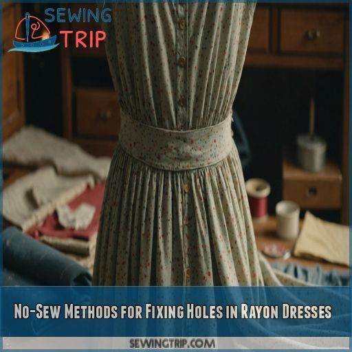 No-Sew Methods for Fixing Holes in Rayon Dresses No-Sew Methods for Fixing Holes in Rayon Dresses