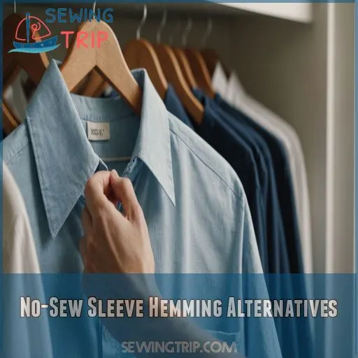 No-Sew Sleeve Hemming Alternatives