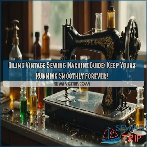 Oiling vintage sewing machine guide Oiling vintage sewing machine guide