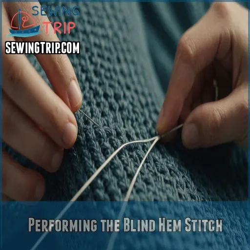 Performing the Blind Hem Stitch