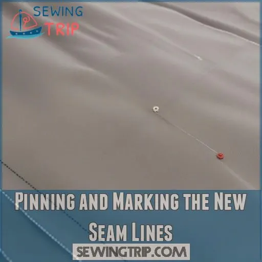 Pinning and Marking the New Seam Lines