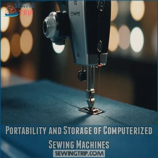 Portability and Storage of Computerized Sewing Machines