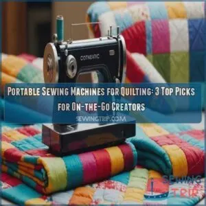 Portable sewing machines for quilting