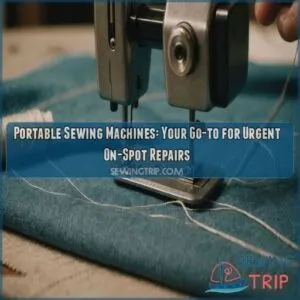 Portable sewing machines for urgent on the spot repairs