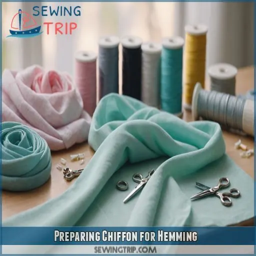 Preparing Chiffon for Hemming