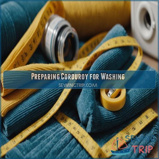 Preparing Corduroy for Washing Preparing Corduroy for Washing