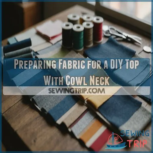 Preparing Fabric for a DIY Top With Cowl Neck