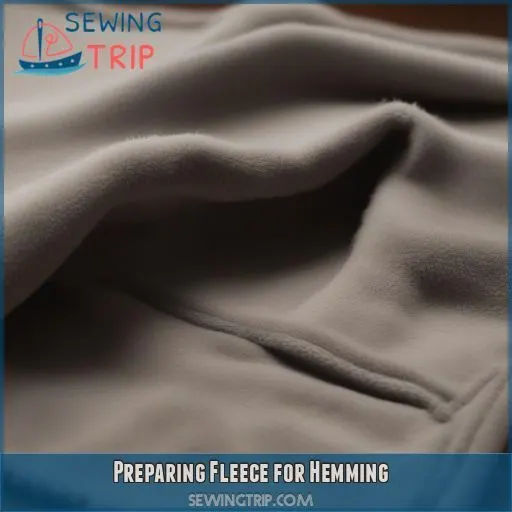 Preparing Fleece for Hemming