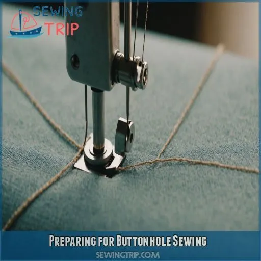 Preparing for Buttonhole Sewing