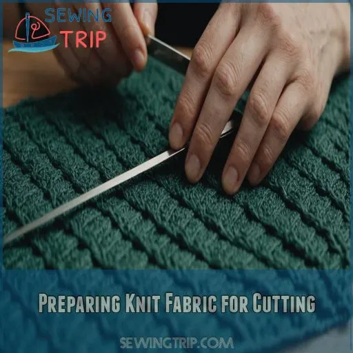 Preparing Knit Fabric for Cutting