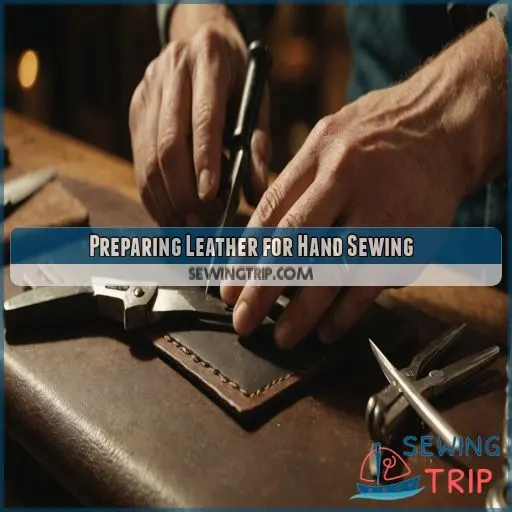 Preparing Leather for Hand Sewing