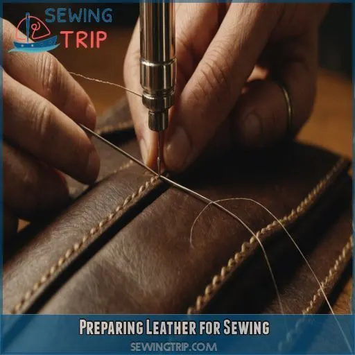 Preparing Leather for Sewing