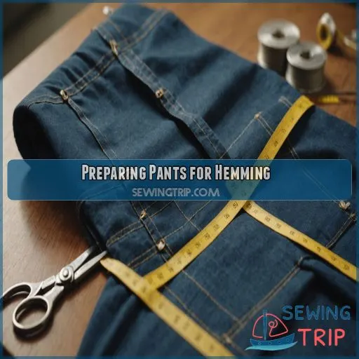 Preparing Pants for Hemming