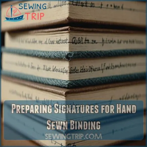 Preparing Signatures for Hand Sewn Binding