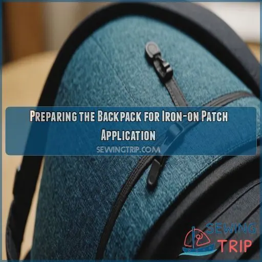 Preparing the Backpack for Iron-on Patch Application