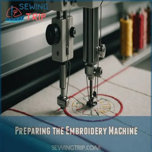 Preparing the Embroidery Machine