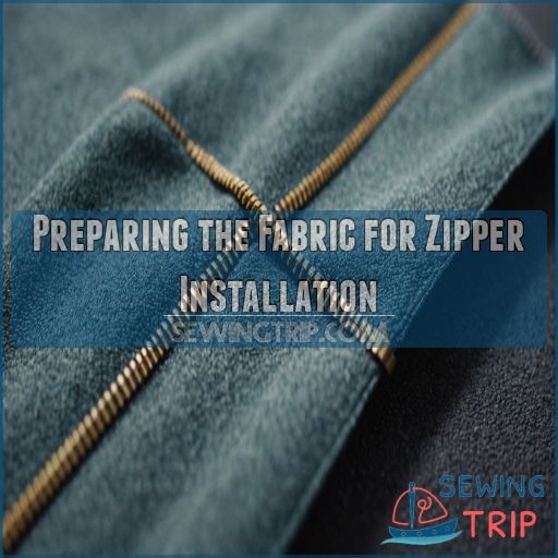 Preparing the Fabric for Zipper Installation