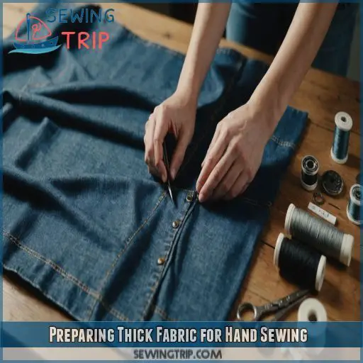 Preparing Thick Fabric for Hand Sewing