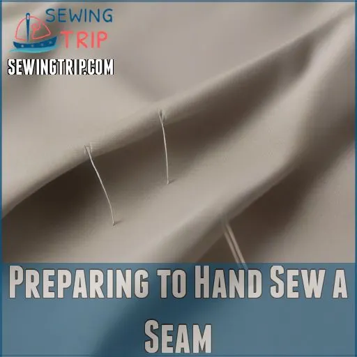 Preparing to Hand Sew a Seam