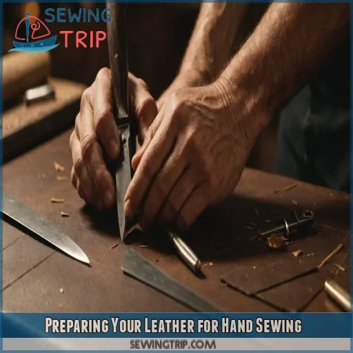 Preparing Your Leather for Hand Sewing