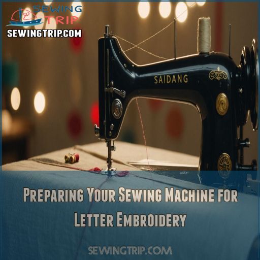 Preparing Your Sewing Machine for Letter Embroidery Preparing Your Sewing Machine for Letter Embroidery