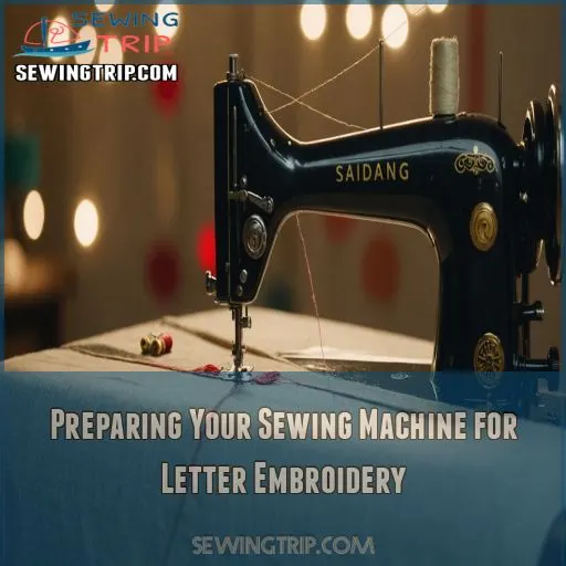 Preparing Your Sewing Machine for Letter Embroidery