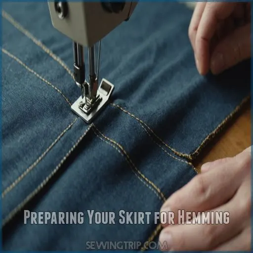 Preparing Your Skirt for Hemming