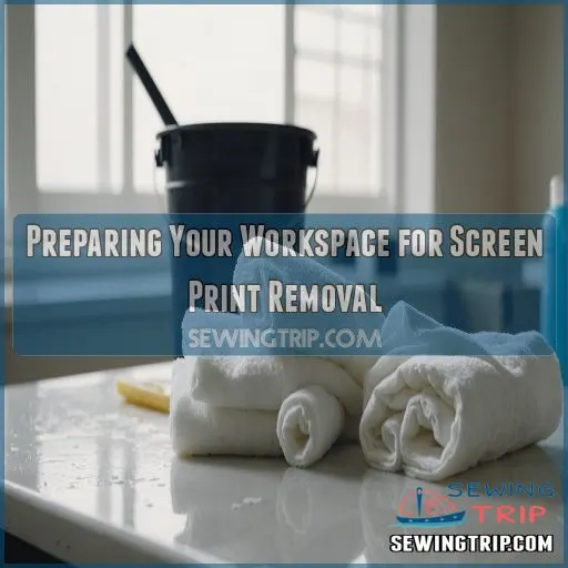 Preparing Your Workspace for Screen Print Removal