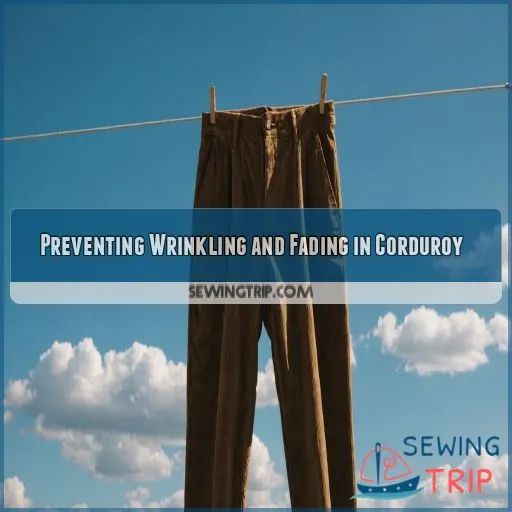 Preventing Wrinkling and Fading in Corduroy