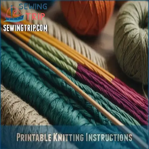 Printable Knitting Instructions