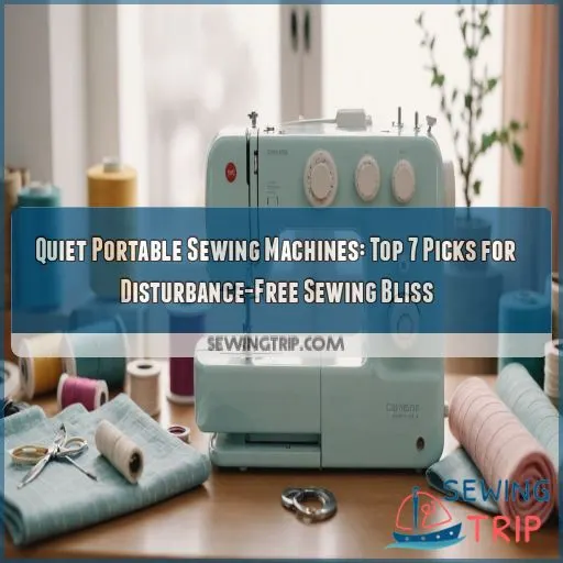 Quiet portable sewing machines