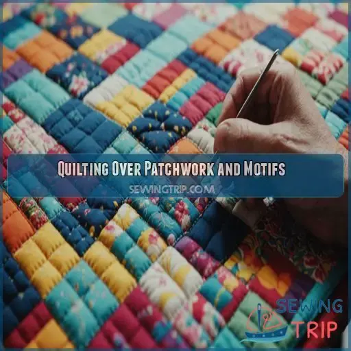 Quilting Over Patchwork and Motifs