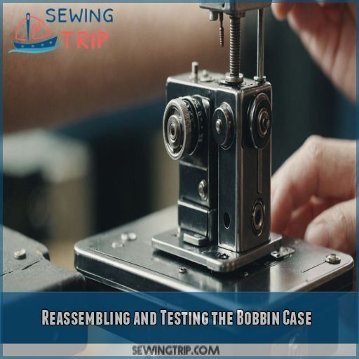 Reassembling and Testing the Bobbin Case Reassembling and Testing the Bobbin Case