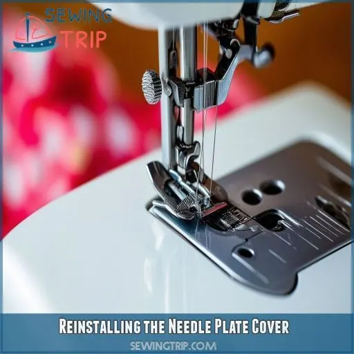 Reinstalling the Needle Plate Cover