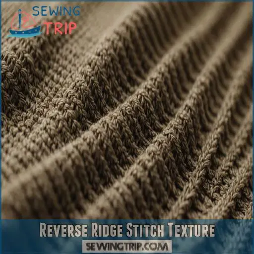 Reverse Ridge Stitch Texture