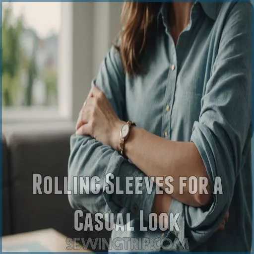 Rolling Sleeves for a Casual Look