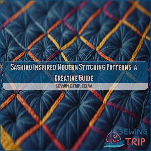 Sashiko inspired modern stitching patterns