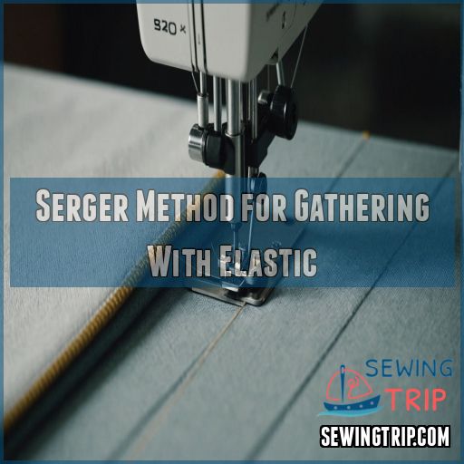 Serger Method for Gathering With Elastic