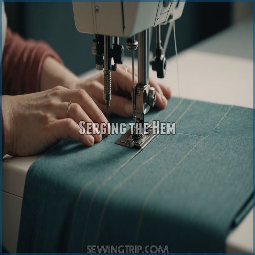 Serging the Hem