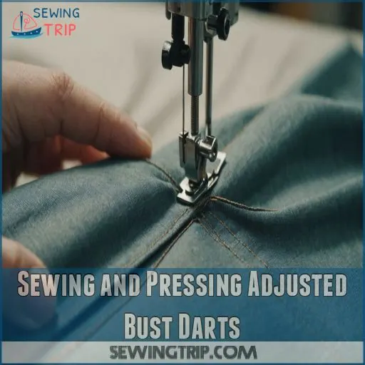 Sewing and Pressing Adjusted Bust Darts