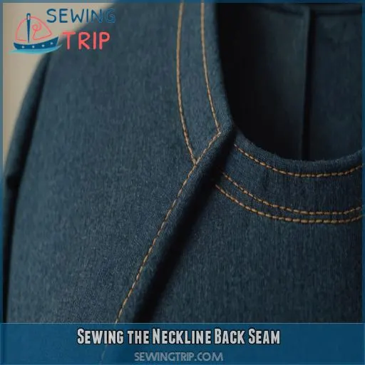 Sewing the Neckline Back Seam