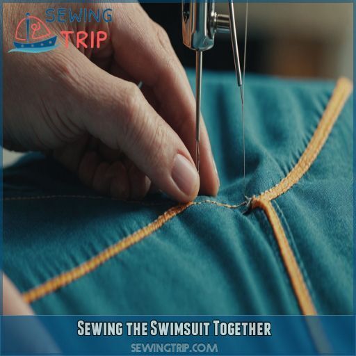 Sewing the Swimsuit Together Sewing the Swimsuit Together